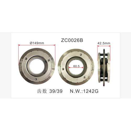European cars MANUAL GEARBOX PARTS SYNCHRONIZER OEM A6144 FOR EATON VELOC T6395